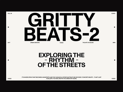 Gritty Beats_02 animation brand branding design digital grid layout minimal simple swiss typography
