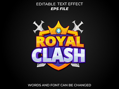royal clash text for badge game app branding clash game gaming logo medieval royal ui