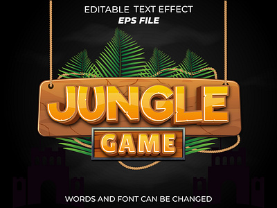 jungle game text for badge game adventure app branding game gaming jungle game logo ui