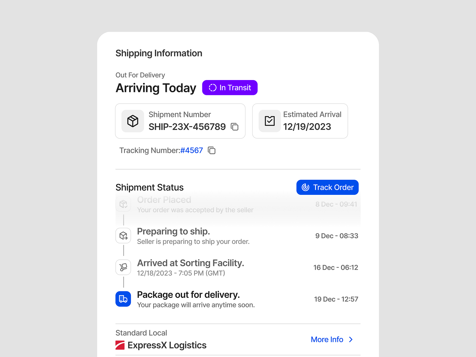 Shipment Tracking by Xchyler Drenth on Dribbble