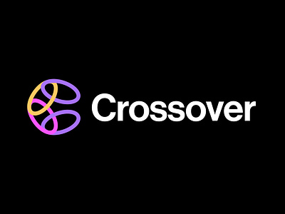 crossover logo colors exploration ai bold brand identity branding colorful community connection cross identity lettermark line logo logos minimal modern vivid web3.0