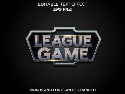 league game text for badge game app badge branding game gaming label league logo ui