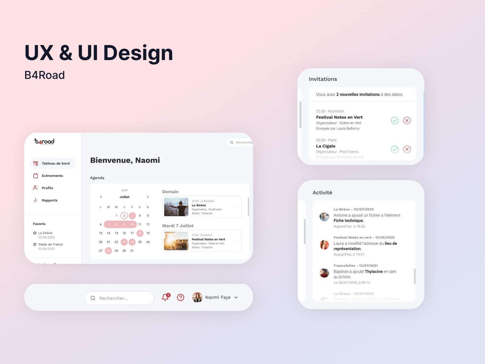 B4road - Event - UX & UI Design design event saas ui uidesign ux uxdesign