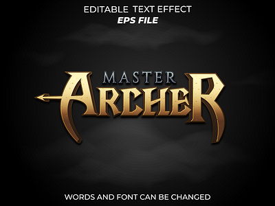 archer text for badge game app archer badge branding game label logo ui