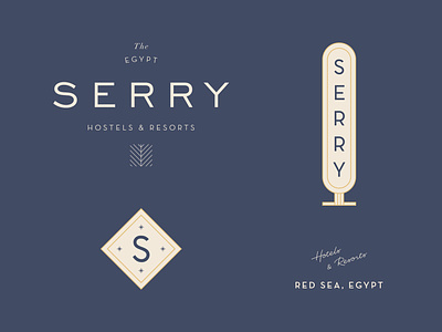 Serry Beach & Resort Hotel Branding egypt emblem graphic design hotel hotel branding hotel logo identity logo logo design logotype london branding london hotel branding london logo design minimal red sea resort hotel typography vector wordmark