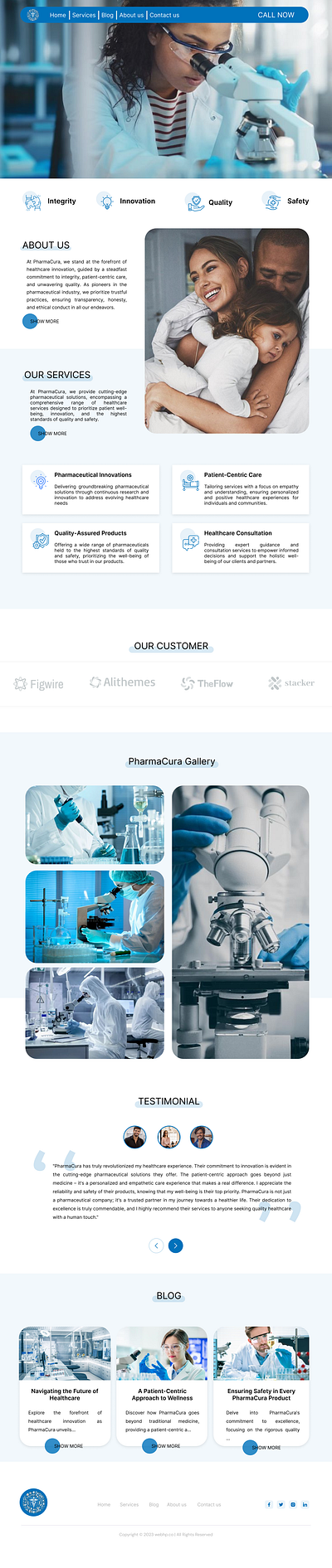 Pharmaceutical Company design figma new pharmaceutical company prototype ui uiux ux