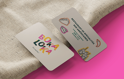 Boka Loka - Cartes de visite branding carte de visite design graphic design identity identité illustration logo print typography ui vector visit card visual design