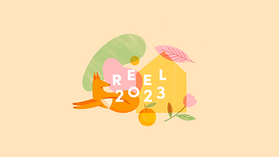 Reel intro animation design flower fox graphic design illustration logo motion motion graphics motiondesign motiongraphics reel showreel