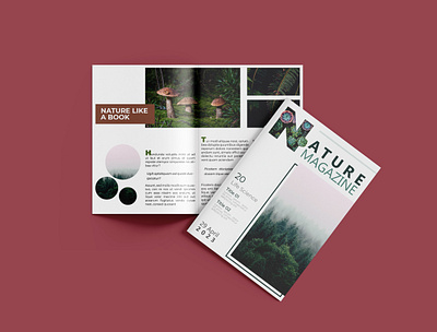 Nature magazine or brochure design abstract annual report background banner bifold branding brochure business company profile company proposal flyer leaflet logo magazine marketing minimal modern multipurpose poster trifold