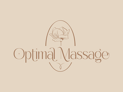 Optimal Massage logo design 2d branding commercial design floral logo font graphic design graphic designer hand drawn hand drawn font illustration logo logo design massage logo procreate