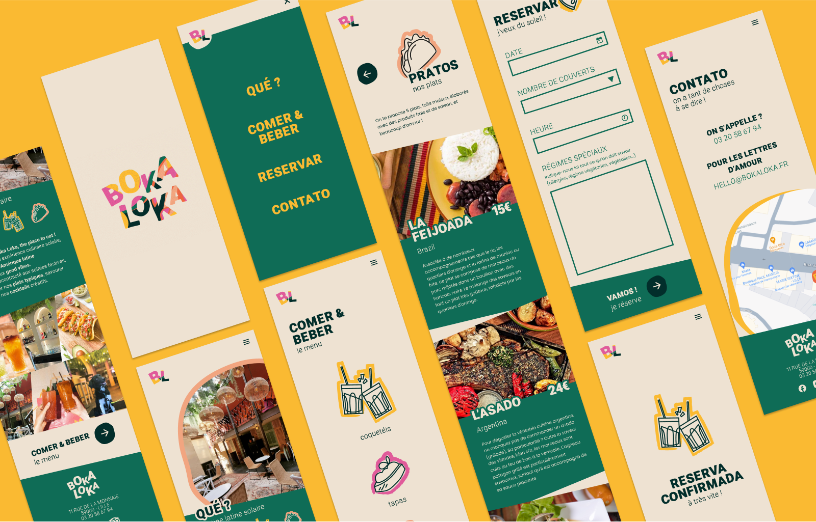 Boka Loka - Mobile App app app mobile application application mobile branding design food graphic design illustration logo mobile app responsive restaurant typography ui ux vector visual design web website