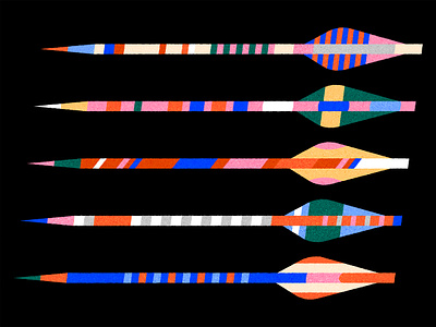 Arrows arrows bold colorful illustration