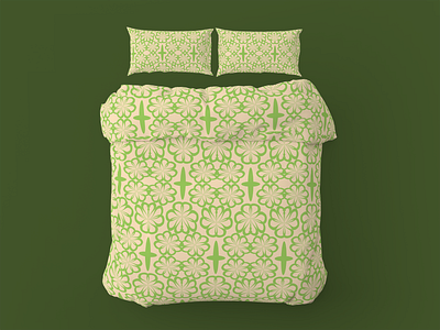 Creative bedsheet pattern design art bedsheet branding clothing clothing brand design fashion design graphic design green color pattern pattern pattern design pillow