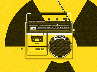 R A D I O A C T I V E danger digital art digital graphic digital illustration illustration maxter maxter illustration radio radioactive radioactivity vector vector drawing vector graphic vector illustration