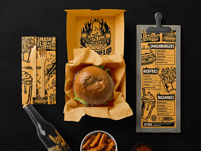 Burger Mockups bottle branding burger design download identity logo menu mockup mockups packaging psd restaurant template typography