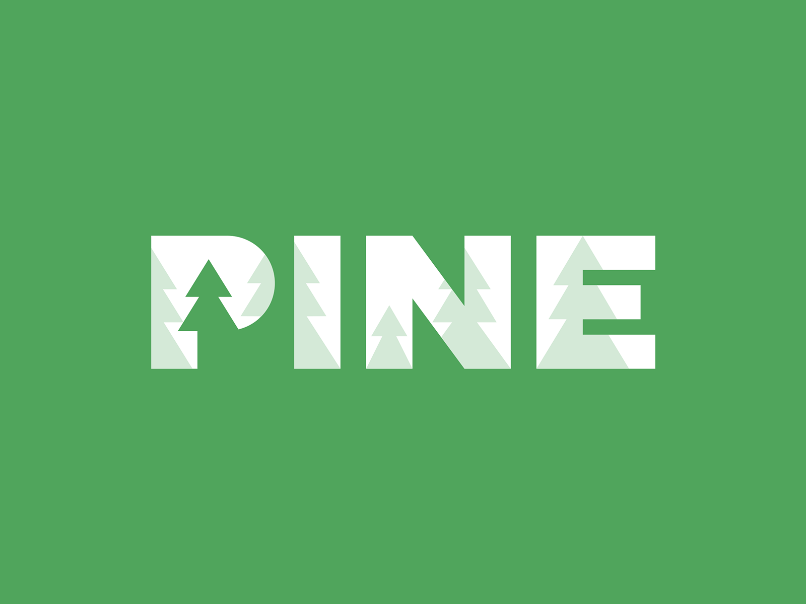 PINE animation christmas creative daniel bodea forest green kreatank log logo logo design logotype negative space pine tree wood woods wordmark