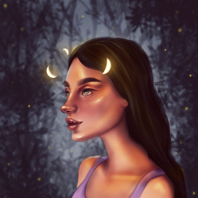 Stylized Portrait-Fantasy Illustration artist digital art illustration procreate sketchbook