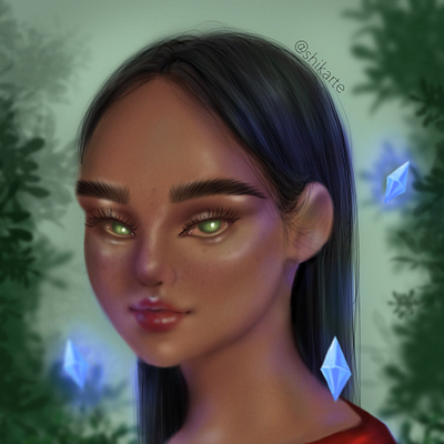 Stylized Portrait Illustration artist design digital art illustration procreate sketchbook