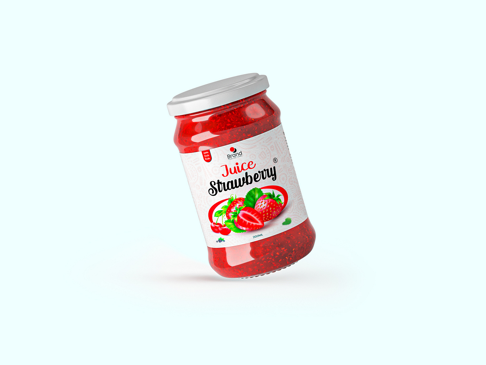 Juice strawberry label design by KAWSAR AHMED on Dribbble