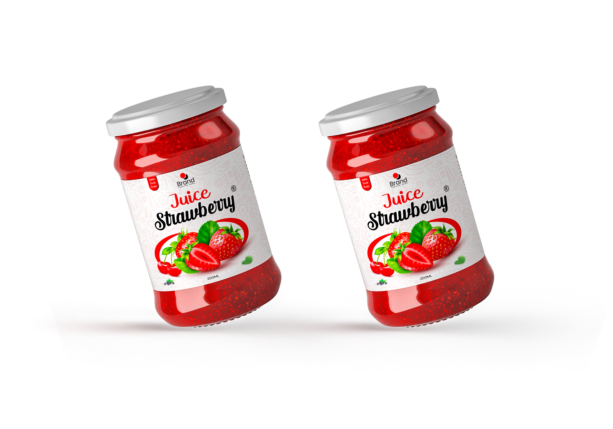 Juice strawberry label design by KAWSAR AHMED on Dribbble