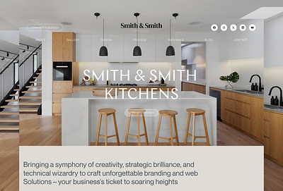 Smith & Smith Kitchen : Minimalist Kitchen Set 🍽️ clean interior kitchen set landing page minimalist ui design webdesign