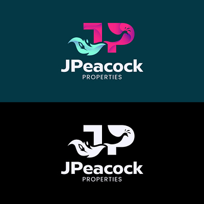 Jpeacock Properties Logo design logo peacock property real estate