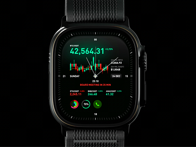 Crypto Watch Face after effects animation apple apple watch crypto figma photoshop ui ux watch watch face