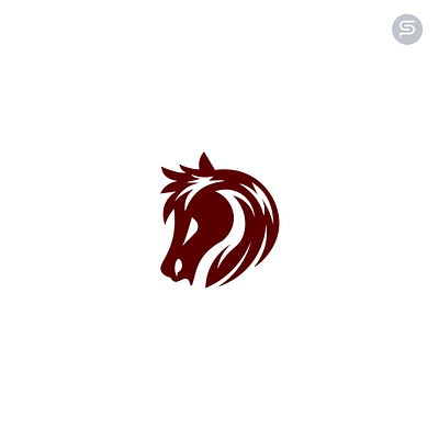 Letter D Horse animal design farm horse initial logo sport wild