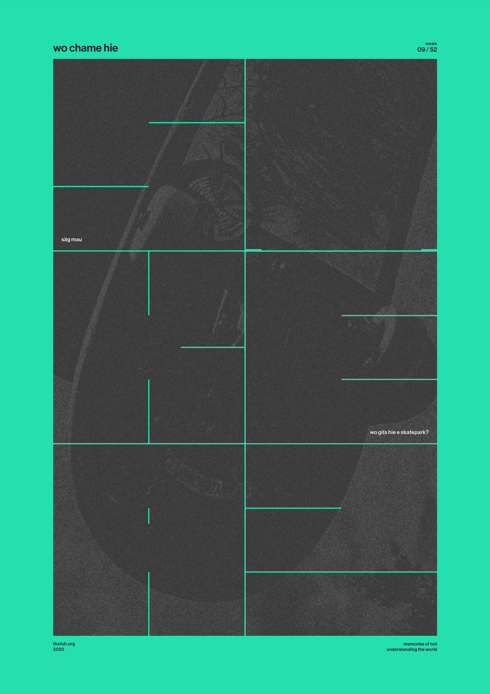 Wo chame hie skate? Poster design experiment graphic design poster skateboard skating typography vector