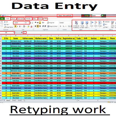 I will do data entry, copy paste, data manage, excel data entry business cad business card design business card model copy paste data entry data entry job data manage data management data recovr entry jpeg to excel jpeg to word microsoft excel microsoft office microsoft word motion graphics pdf to excel pdf to word