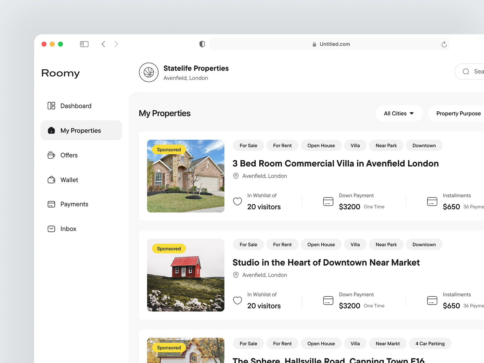 My Properties by Adeel Raza on Dribbble