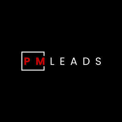 PM Leads Logo company decorative design font initial lettermark logo typography wordmark