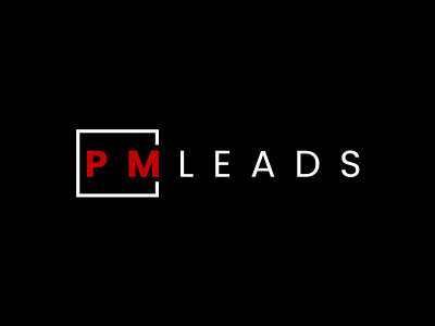 PM Leads Logo company decorative design font initial lettermark logo typography wordmark