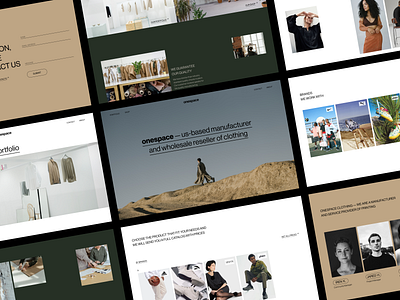 Website design for Onespace clothing design e commerce ui ui design uiux website website design