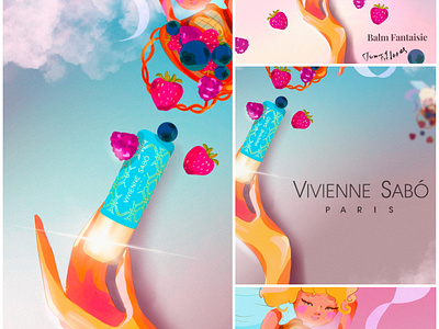 Vivienne Sabo Balm Fantasie art branding brands design illustration