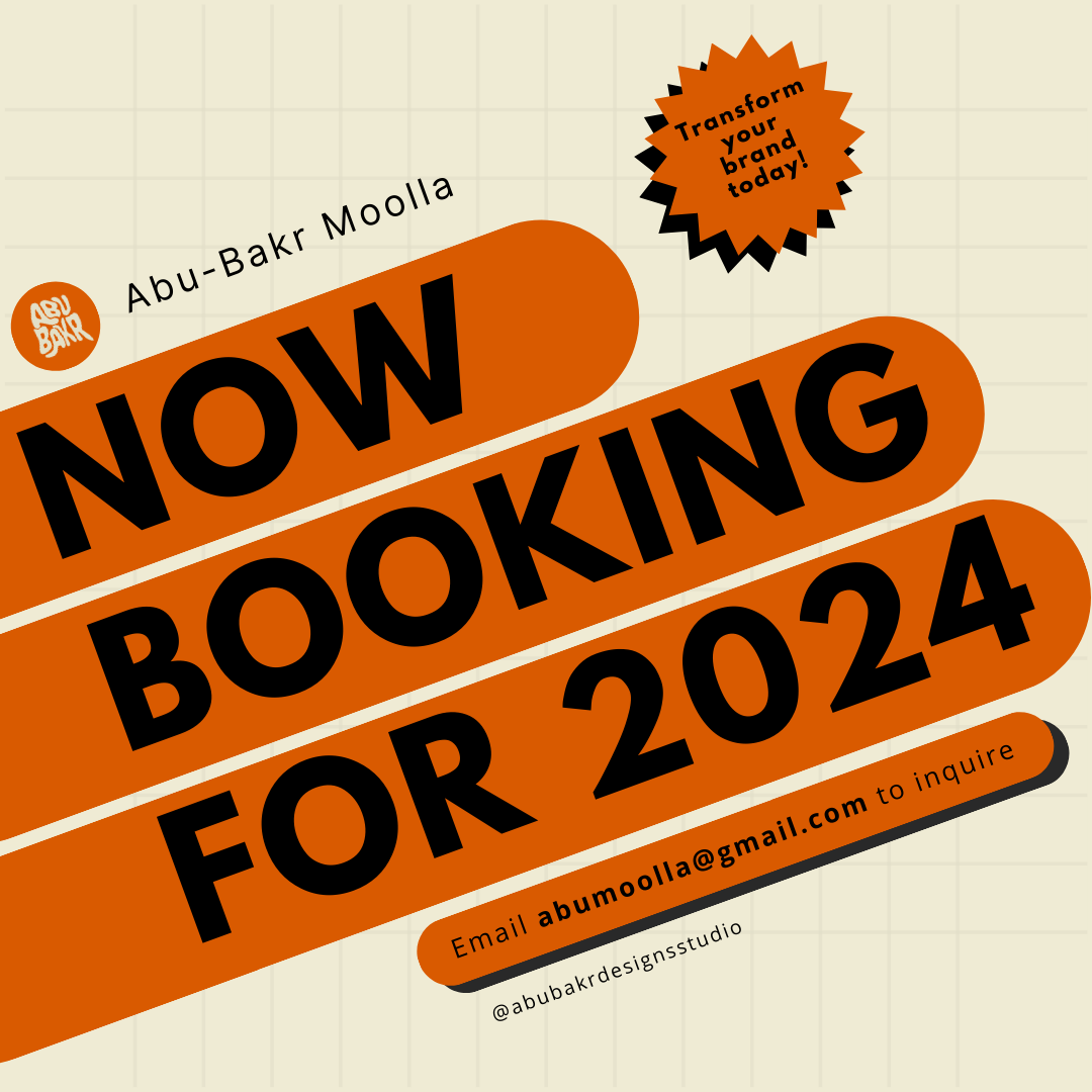 Now Booking For 2024 By Abu Bakr Moolla On Dribbble   Original Cee99f0e1b53ca796f9d6b41d35847c3 