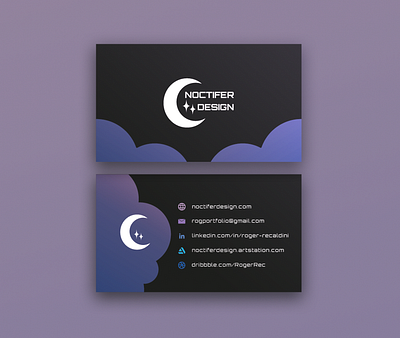 Noctifer Design business card business card graphic design logo