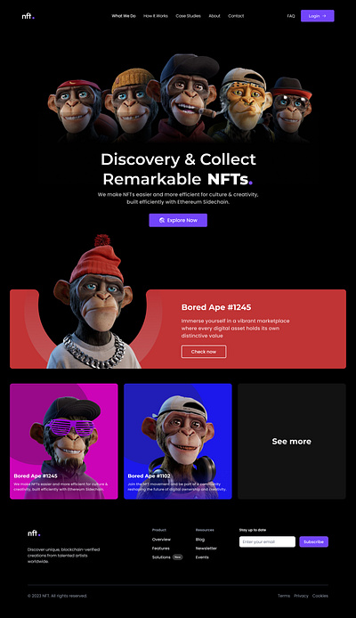 NFT | Landing Page design landing ui ux