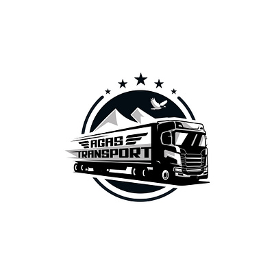 Agas Transpot Logo delivery transport travel truck