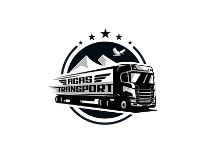 Agas Transpot Logo delivery transport travel truck