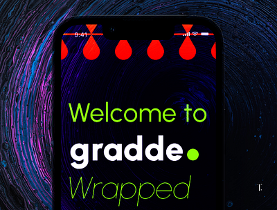 Gradde Wrapped Closeup background clean closeup designn effects iphone mobile mobile design mockup neumorphic presentation presentation design saas shots ui ui design ux ux design wrapped