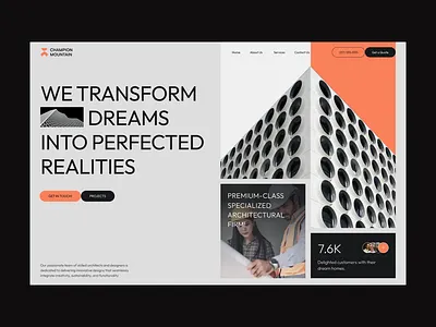 A Digital Showcase Construction Website Design architecture building business business website company construction company construction website corporate creative design studio landingpage minimal modern design pixavail studio trending ui unique ux web design website