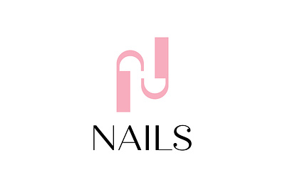N-Nails Logo beauty branding care design flat graphic design icon illustration logo logo design makeup nails pink skin vector