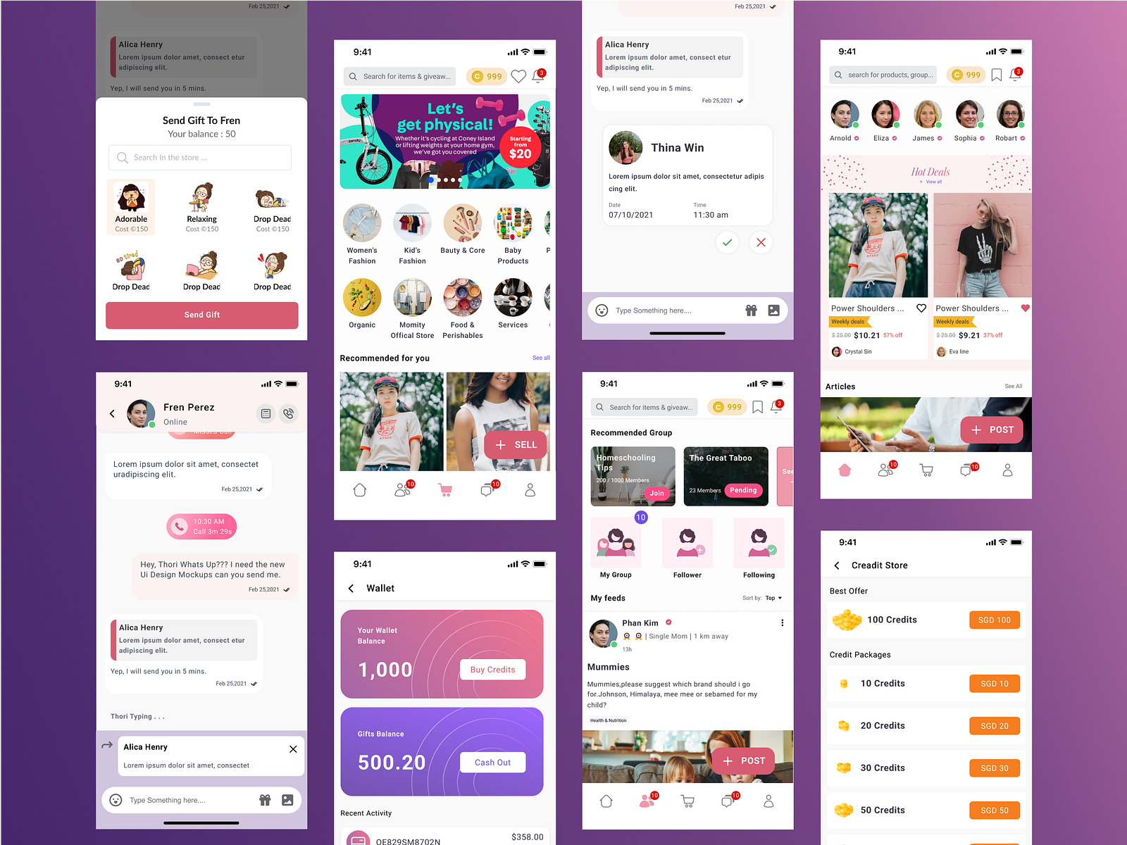 Social eCommerce Marketplace App UI by Madgeek on Dribbble