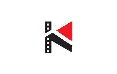 K Films Logo branding design film flat graphic design icon k k logo letter k lettermark logo logo design play production house vector video
