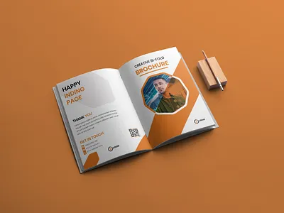 Bi-fold brochures design background