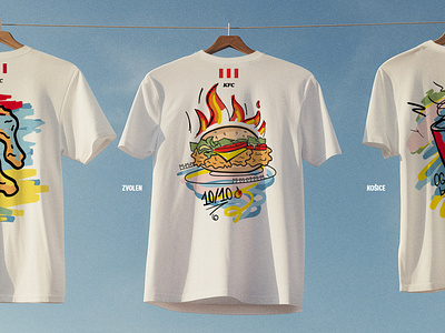 KFC Merch - Slovakia advert art direction brand brand design branding design graphic design illustration kentucky fried chicken kfc merch