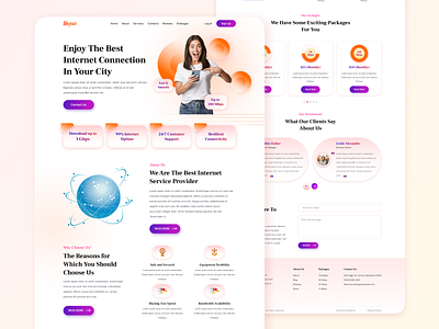 Internet Providing Company Website Landing Page internet provider internet provider website ui ux internet providing internet providing company internet service internet service landing page internet service website design landing page design online service web design ui ux design web design internet web page design website website design website for internet service website landing page website ui ux design
