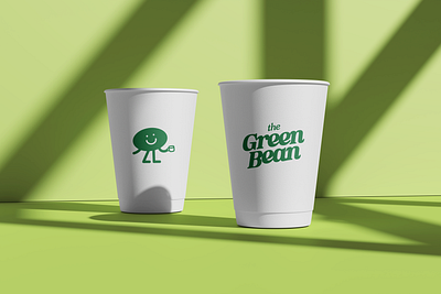 The Green Bean branding character logo coffee coffee shop doodle doodled details logo logo design packaging
