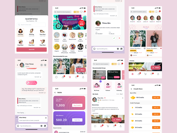 Social Networking Ecommerce Marketplace App Ui By Madgeek On Dribbble